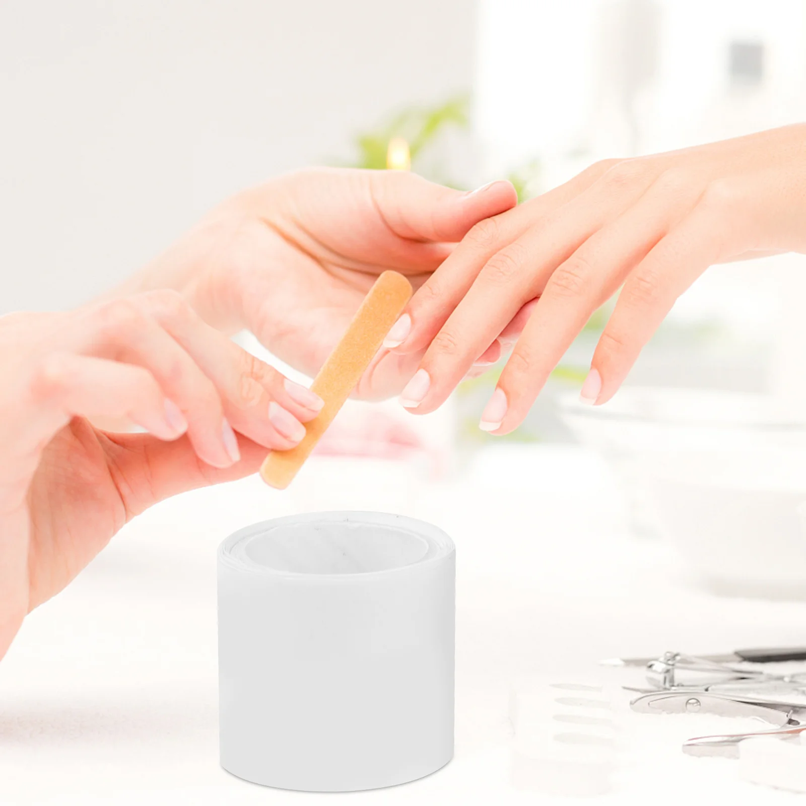 Nail Wrap Reinforce Tools 3x3x0.1cm Silk Material Adhesive Strip for Natural Nail Art Enhancement Professional Grade