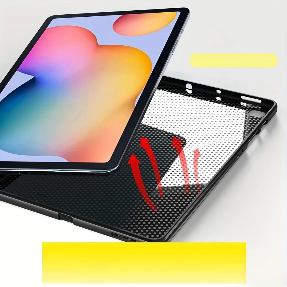 Galaxy Tab S6 Lite 10.4 インチ保護ケース 2020、2022、2024 超薄型マット TPU ラバーソフトレザーシリコン保護ケース