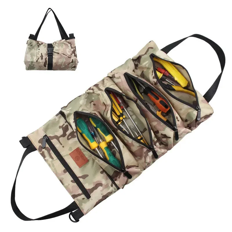 Multi-Purpose Tool Bag High Quality Professional Multi Pocket Hardware Tools Pouch Roll UP Portable Small Tools Organizer Bag