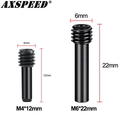 AXSPEED 10Pcs M4 M6 Headless Hexagon Driveshaft Screw Pins for Axial SCX6 SCX10 Tamiya 1/6 1/10 RC Crawler Car Upgrade Parts