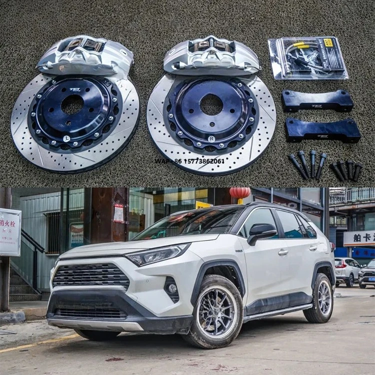 

Front Big Brake Kit 4 Piston Caliper with 355*28 mm Rotor BBK Auto Brake System for RAV4 2020 YEAR 18 Inch Car Rim