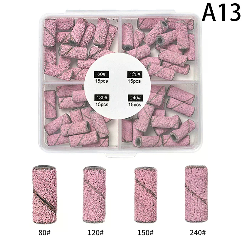 Bandes de ponçage pour Nail Art, outil de dissolvant de vernis Gel, accessoire pour Machine à ongles électrique, forets à ongles