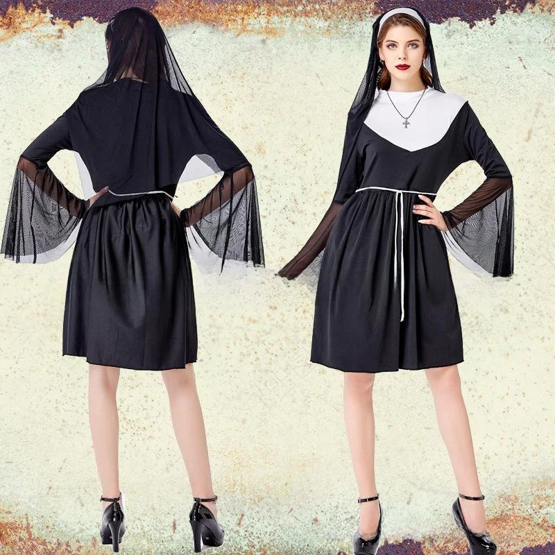 

Новый XL церковный костюм Мамы Мэри монахини для выступления на сцене, наряд для ролевых игр, тема Хэллоуина, традиционная женская этническая одежда