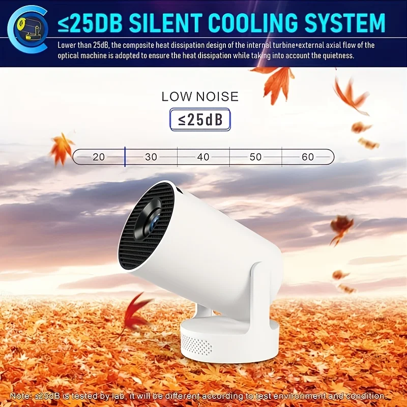 NIEUWE HY300Ultra Smart Projector: Android 11, Quad-core A53, WiFi 6, 720P/4K, 170 ANSI Lumen. Draagbaar voor compacte ruimtes.