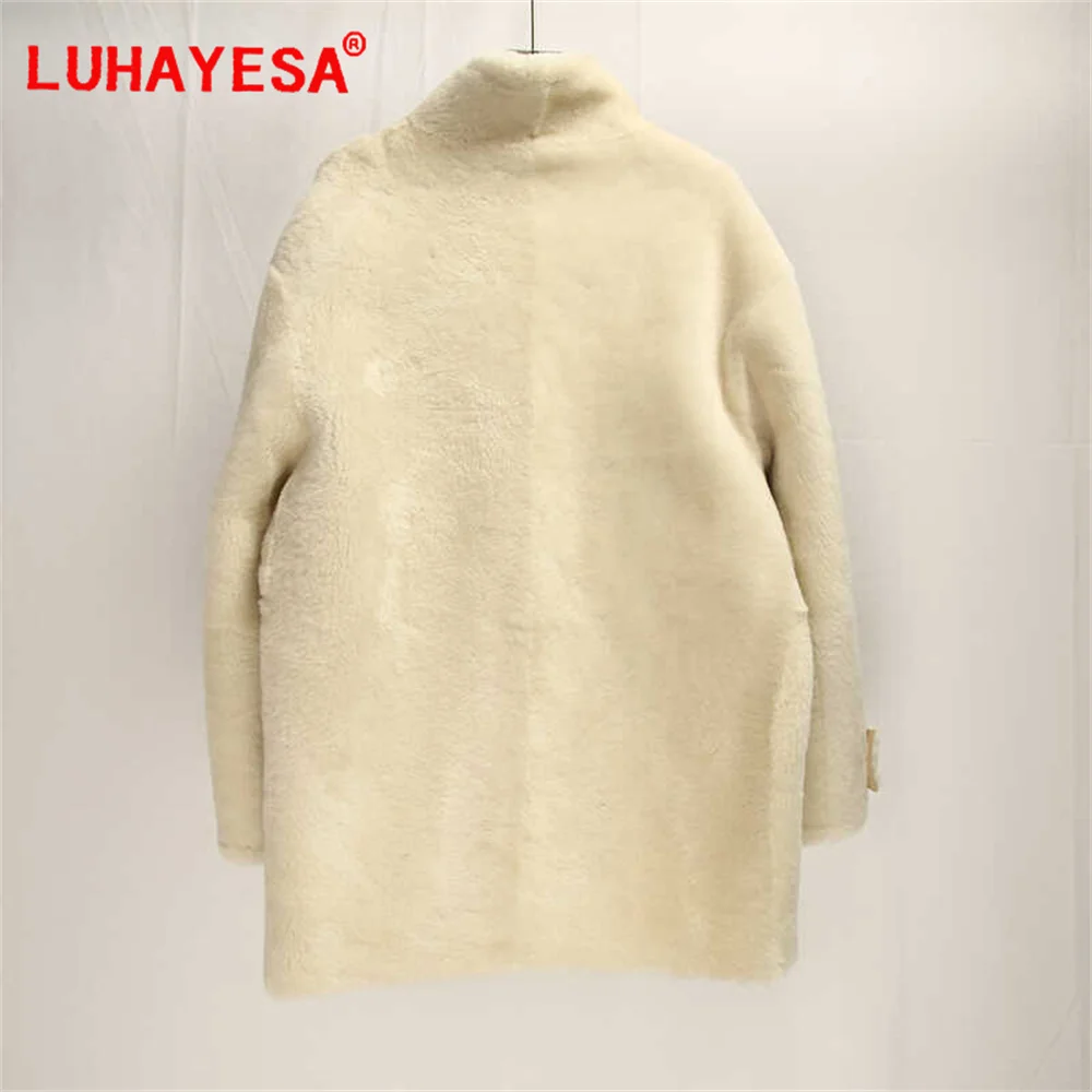 2024 Top Quality Australia Merino pelle di pecora Shearling Abbigliamento donna Casual Cappotto di pelliccia vera quotidiana