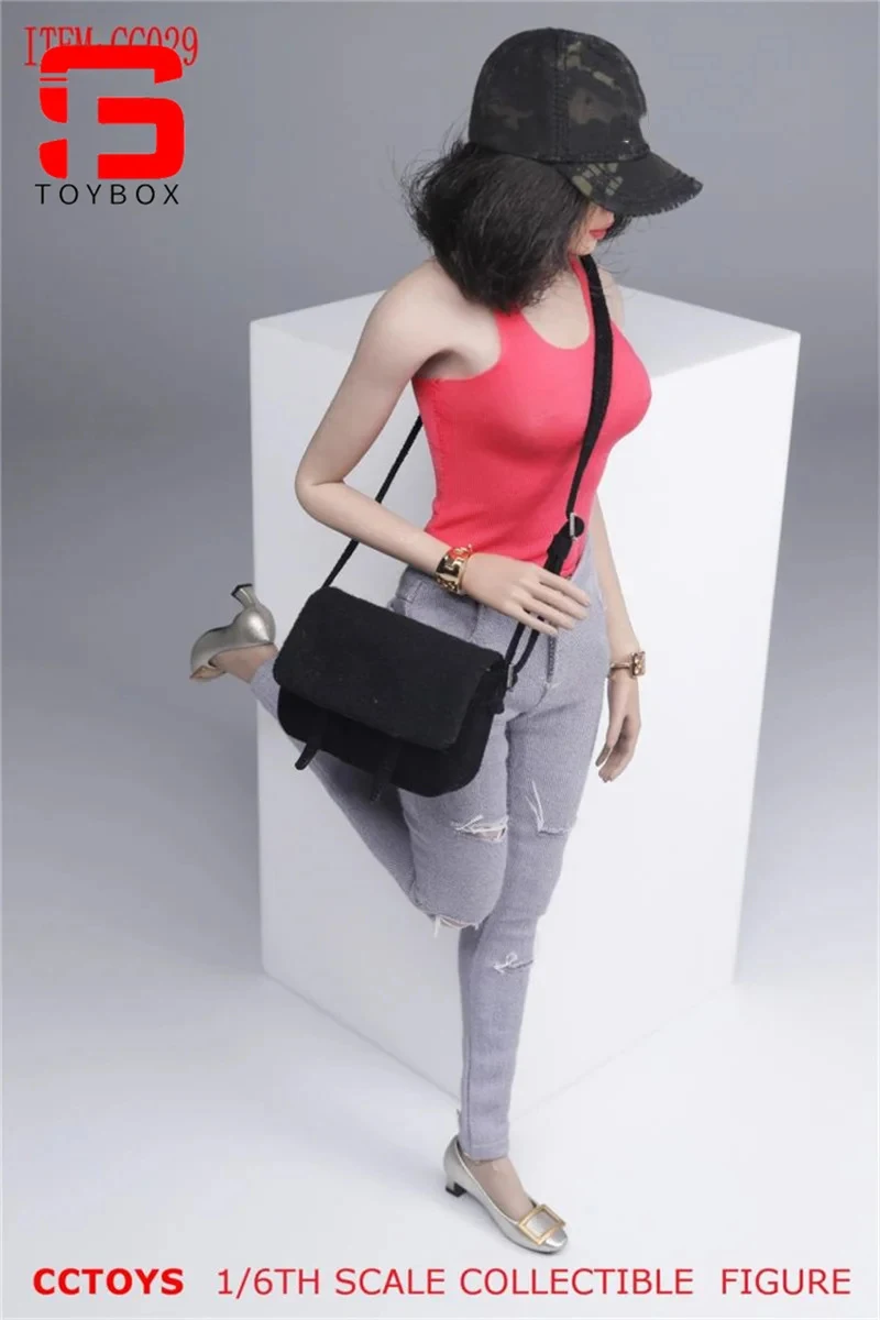 CCTOYS CC029 1/6 스케일 여성 벨벳 메신저 백 트렌디 숄더 백 모델 12 인치 군인 액션 피규어 바디에 적합