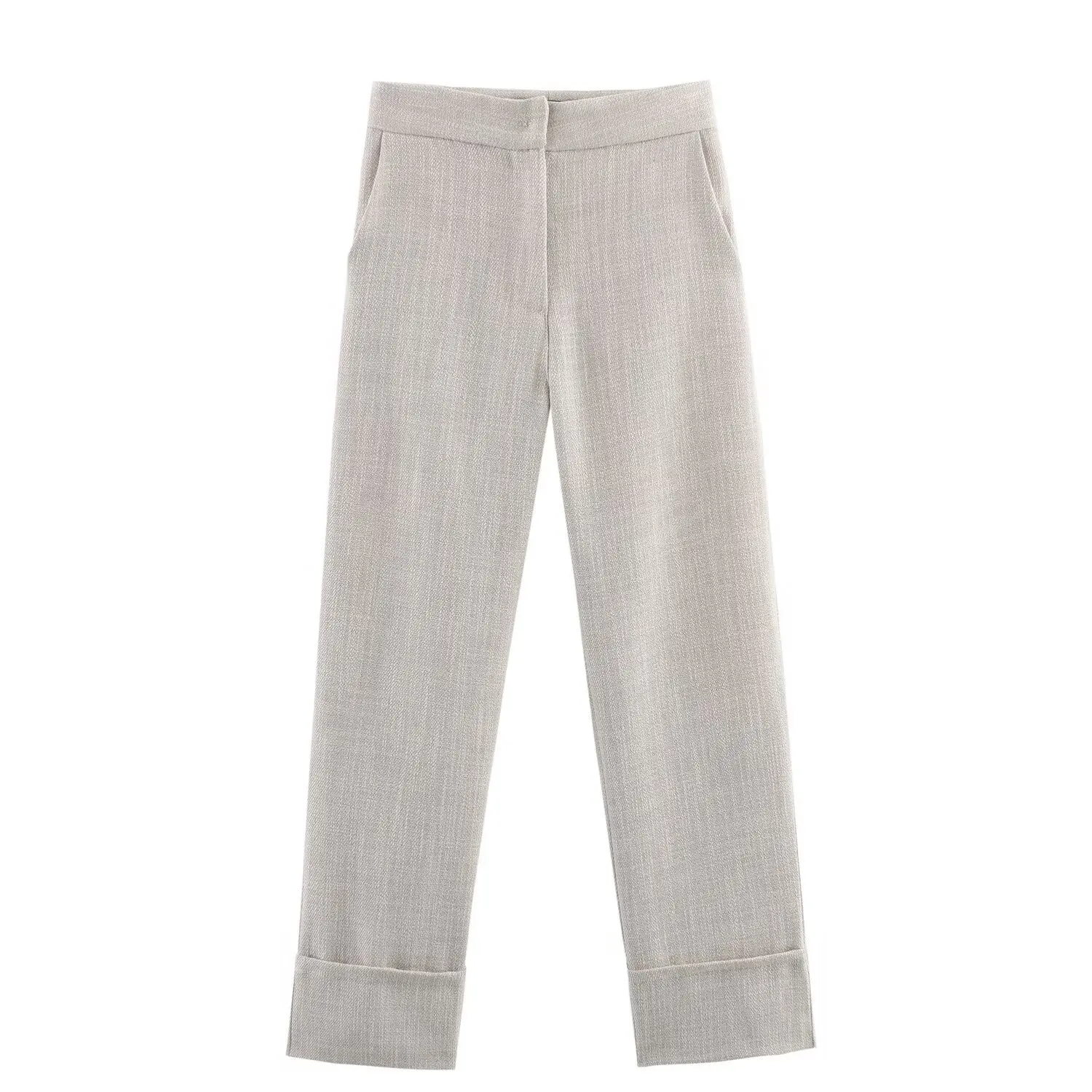 mulher corte reto ombro almofada blazer simples jaqueta single-breasted meados de cintura bolsos com zíper calças commute novo conjunto
