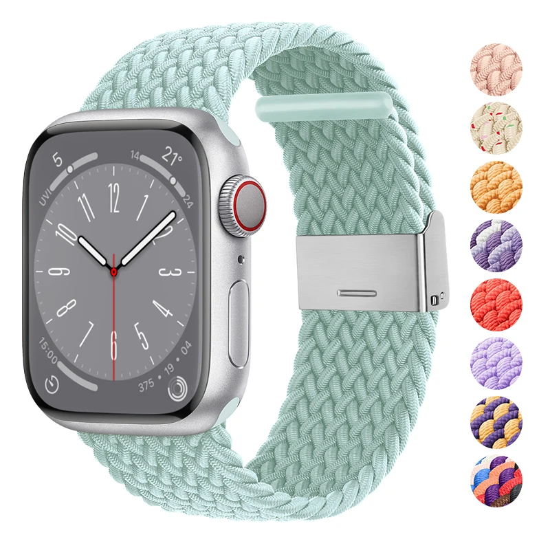 

Strap For Apple watch Ultra band 49mm 45mm 44mm 40mm 41mm 42mm 40 mm Braided solo loop correa bracelet series 8 9 7 3 5 se 6 4 2