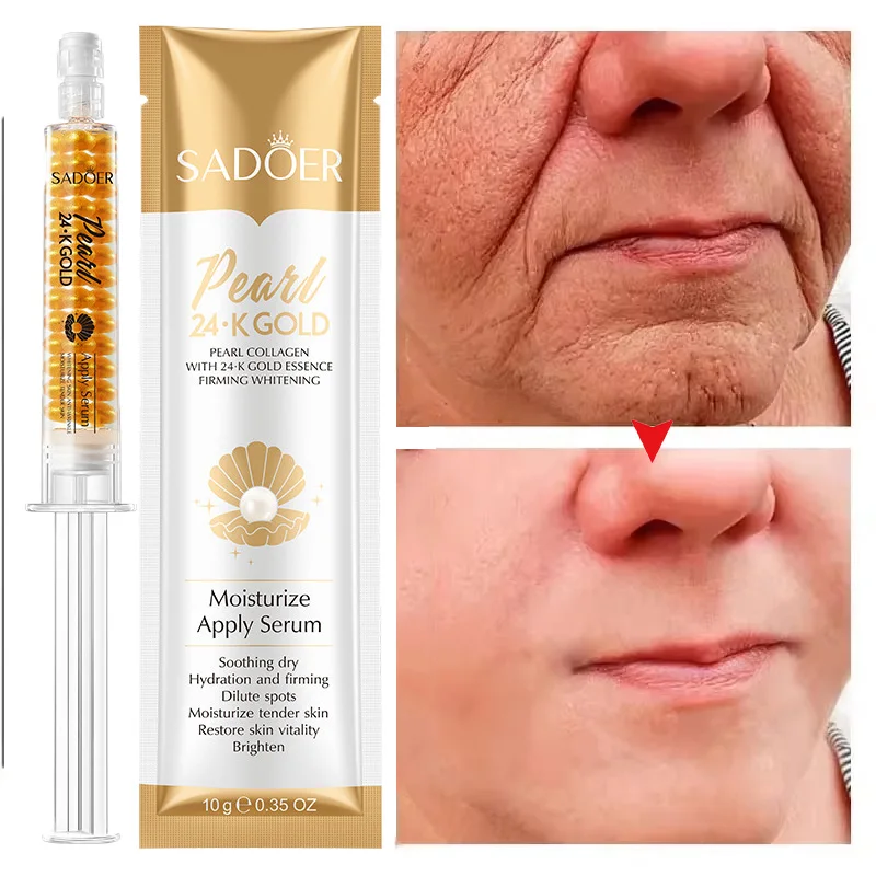 

24K Gold Wrinkle Remover Face Serum Collagen Anti Aging Lifting Firming Fade Fine Lines Product Whitening Moisturizing Skin Care