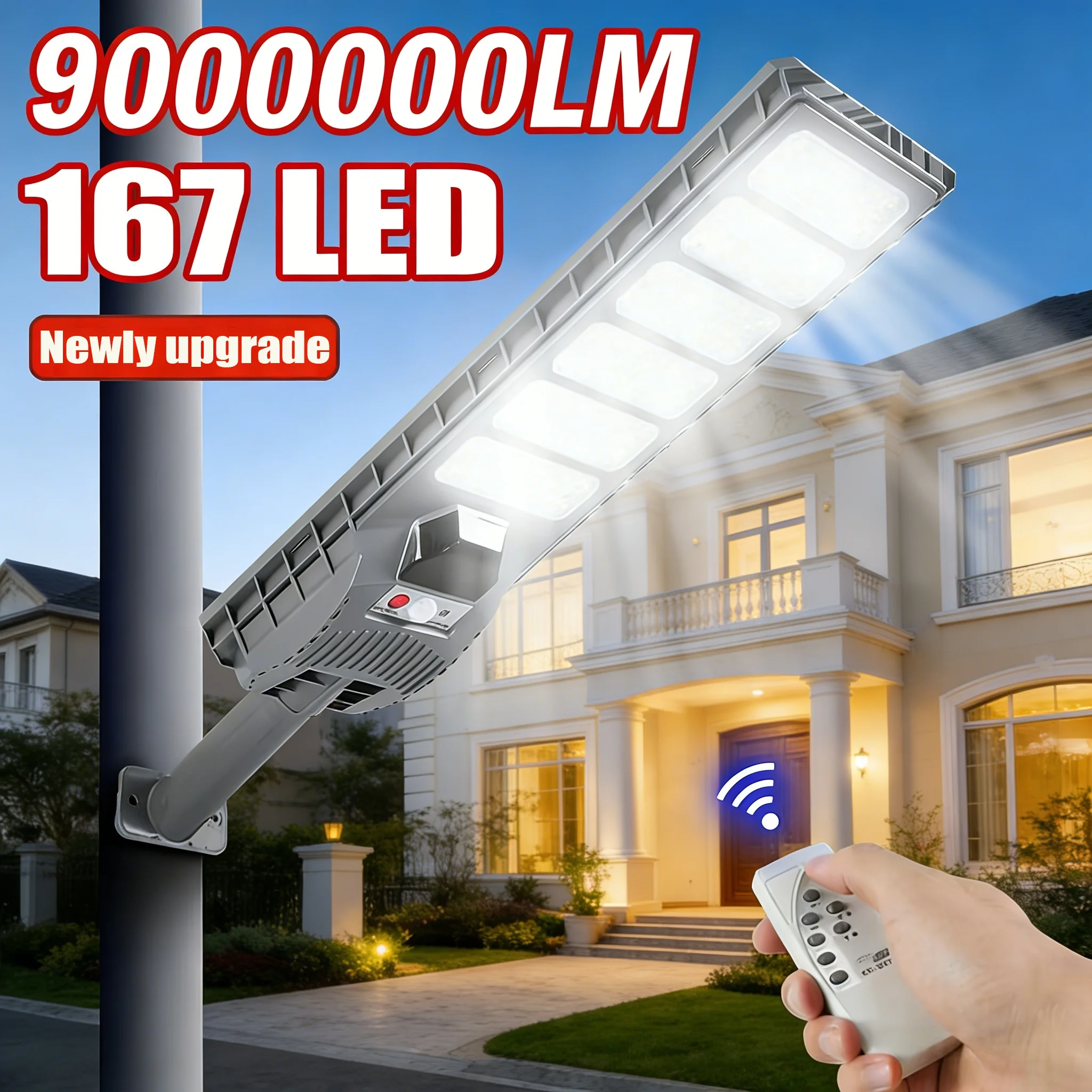 

Солнечные уличные светильники 9000000LM 5000W/4000W/1500W, водонепроницаемые, с датчиком движения, для сада, двора, настенные фонари