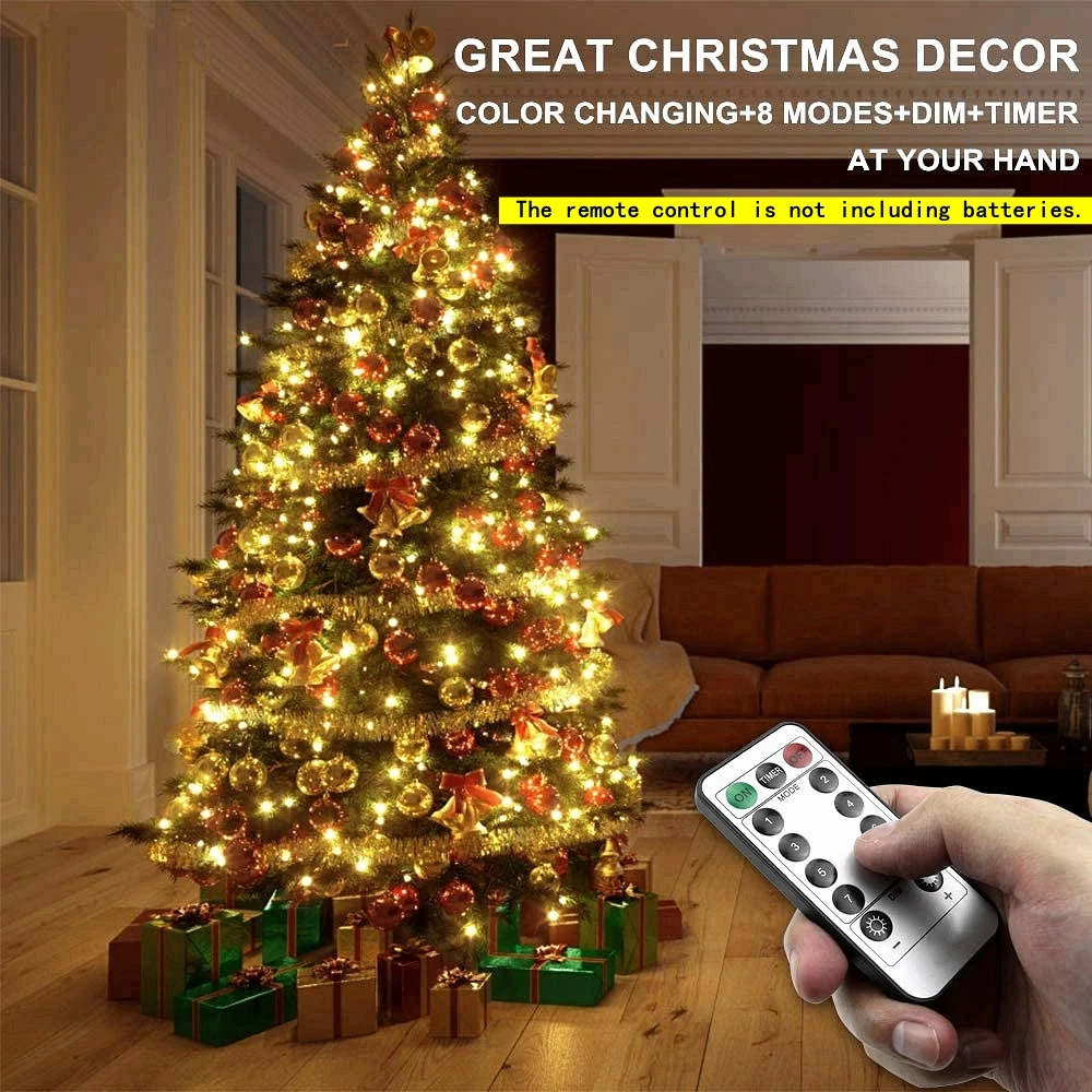 50M-200M LED String Fairy Lichter Grün Draht Outdoor Weihnachten Baum Lichter Girlande Für Neue Jahr Straße hause Party Hochzeit Decor – Detail 3