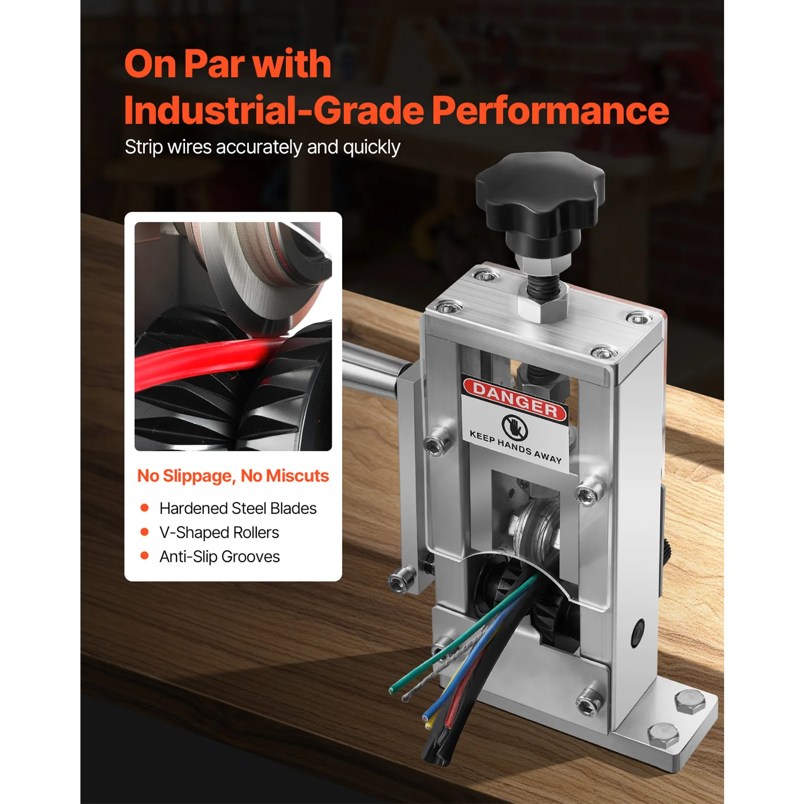ماكينة تجريد الأسلاك اليدوية بإطار من سبائك الألومنيوم من SucceBuy بقدرة 0.06-1 في كرنك اليد أو مثقاب مدعوم لإعادة تدوير خردة النحاس
