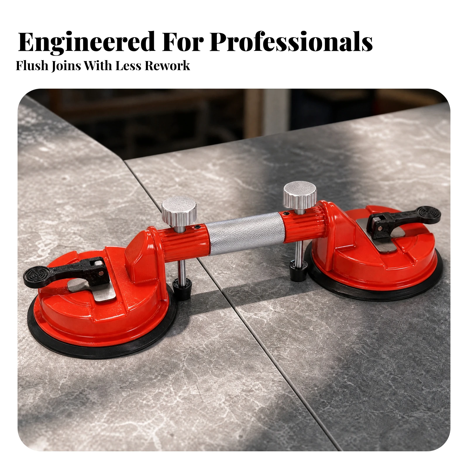 Seam Setter Heavy-Duty Suction Cup Seam Setter Tile Leveler Adjustable for Renovation Work