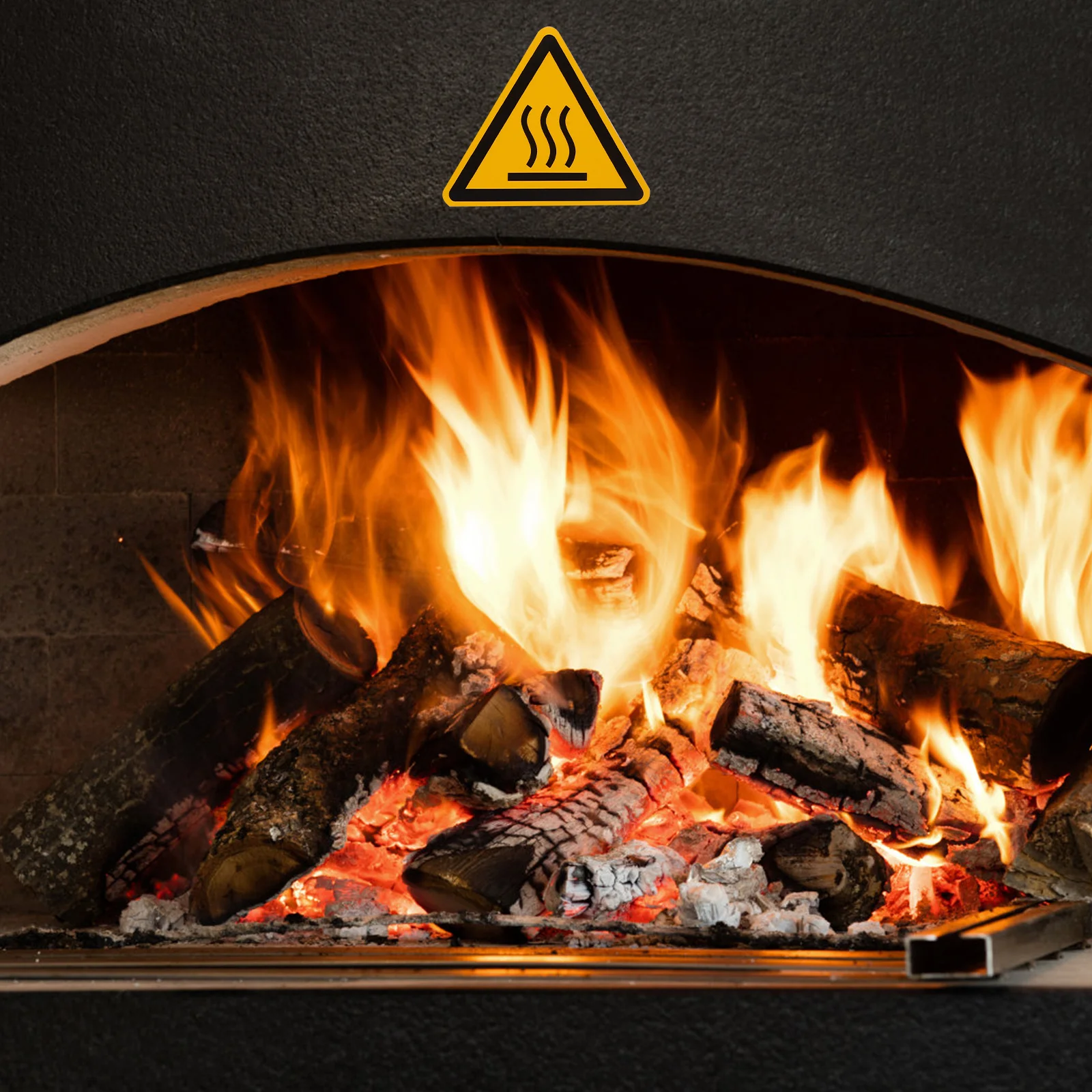 

6pcs Warning Label High Temperature Safety Decals Caution Hot Scald Stickers for Equipment High Temperature