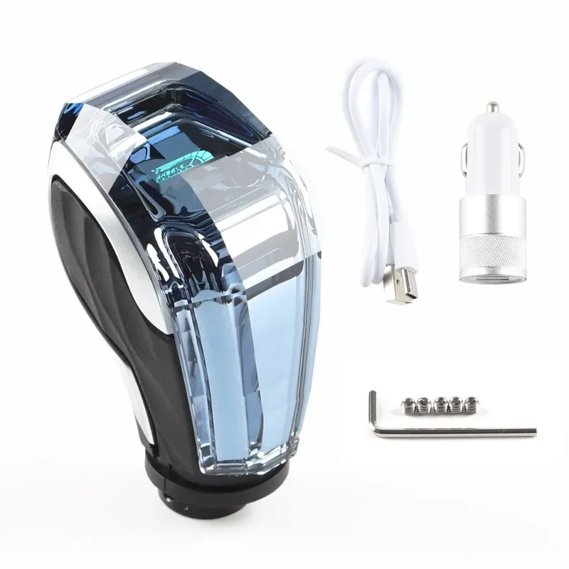 Botão universal automotivo led cristal modificação da alavanca de engrenagem automotiva decoração interior acessórios modificação universal