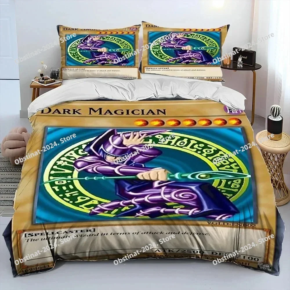 

3D Yu-Gi-Oh MONSTER CARD Anime Bedding Set Duvet Cover Full Queen King Size Pillowcase Bed Print Aldult Kid Bedroom Single Twin