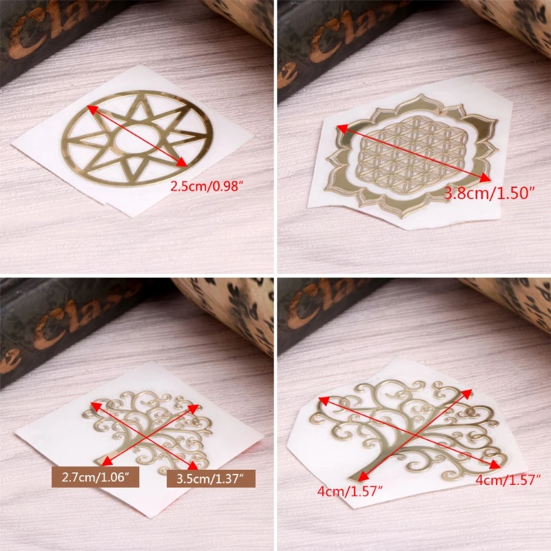 Energy Tower Pattern Paste Copper Stickers For DIY Making Mould Craft Jewelry