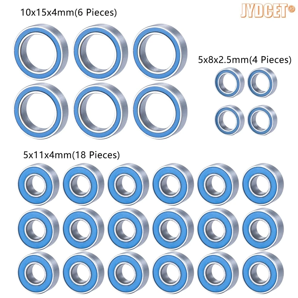 28pcs Precision High Speed Ball Bearings Kit for RC Axial 1/18 Yeti #AXI90069