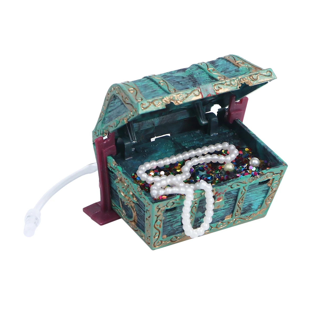 

Artificial Aquarium Decorations Fish Tank Landscaping Pirate Cave Treasure Chest Ornament Pet Supplies Underwater Safe