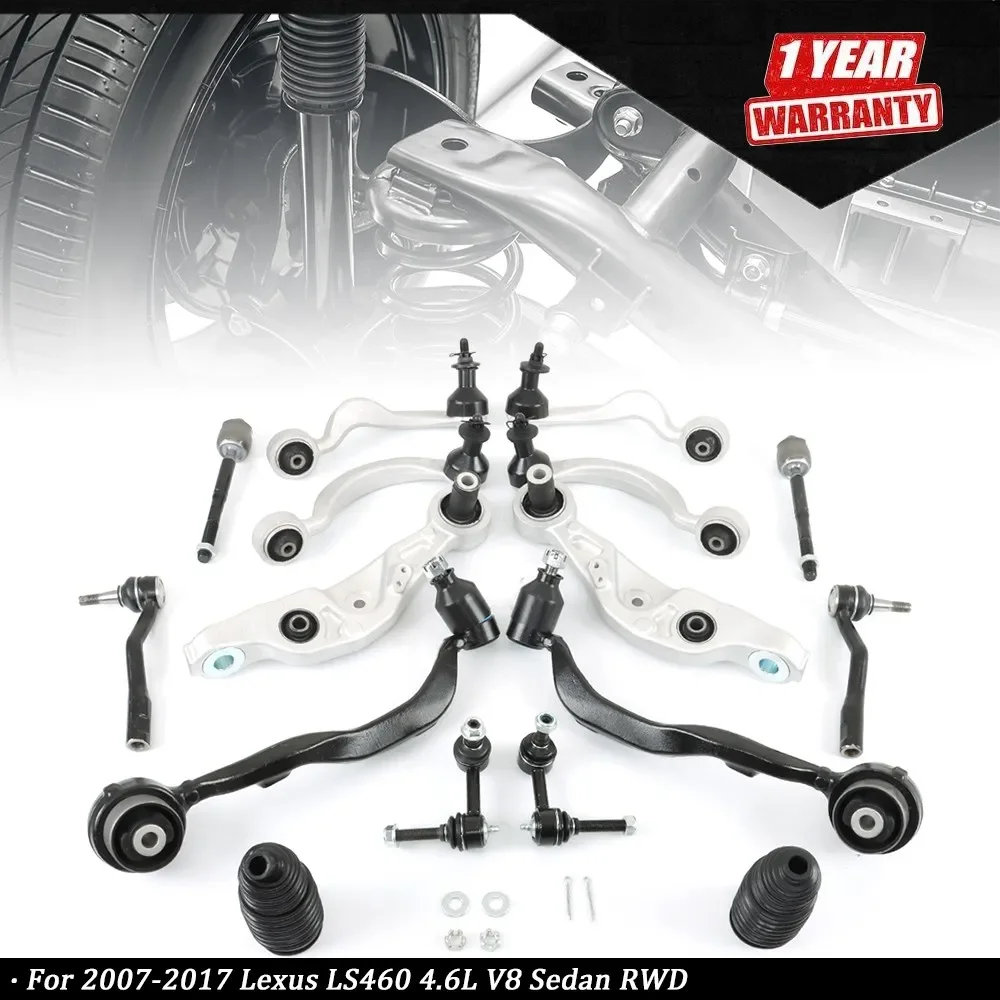 16pcs Front Lower Upper Control Arm Ball joint Kit For Lexus LS460 2007-2017