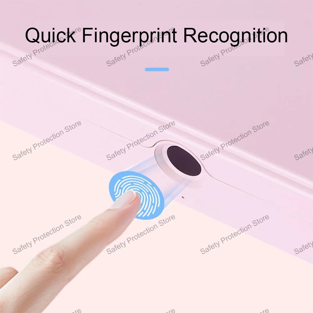 Fingerprint Storage Box Student Pen Case Fingerprint Safe Box Household Secret Hidden Safe Stationery Privacy Protection Box