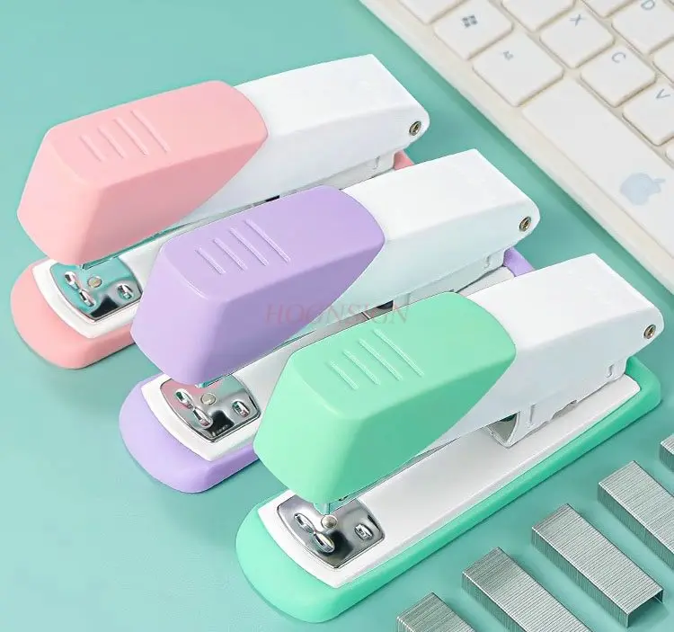 Macaron Stapler, Student Stapler, Office Stapler, Invoice Sorting Stapler, Handheld Effortless Paper Fixing Machine