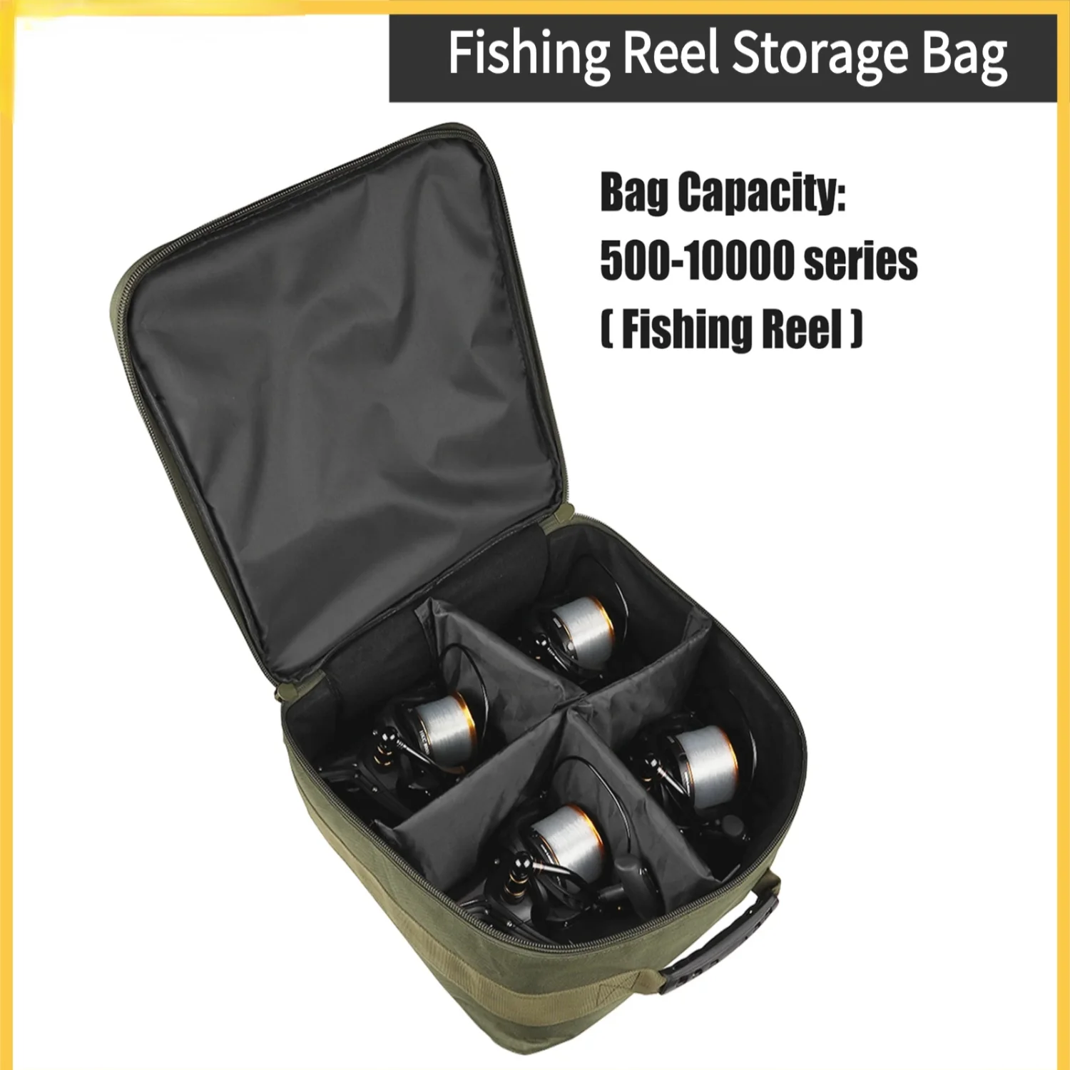 

Fishing Reel Carrying Case Oxford Cloth Reel Lure Gear Carrying Case 500-10000 Series Spinning Fishing Reels