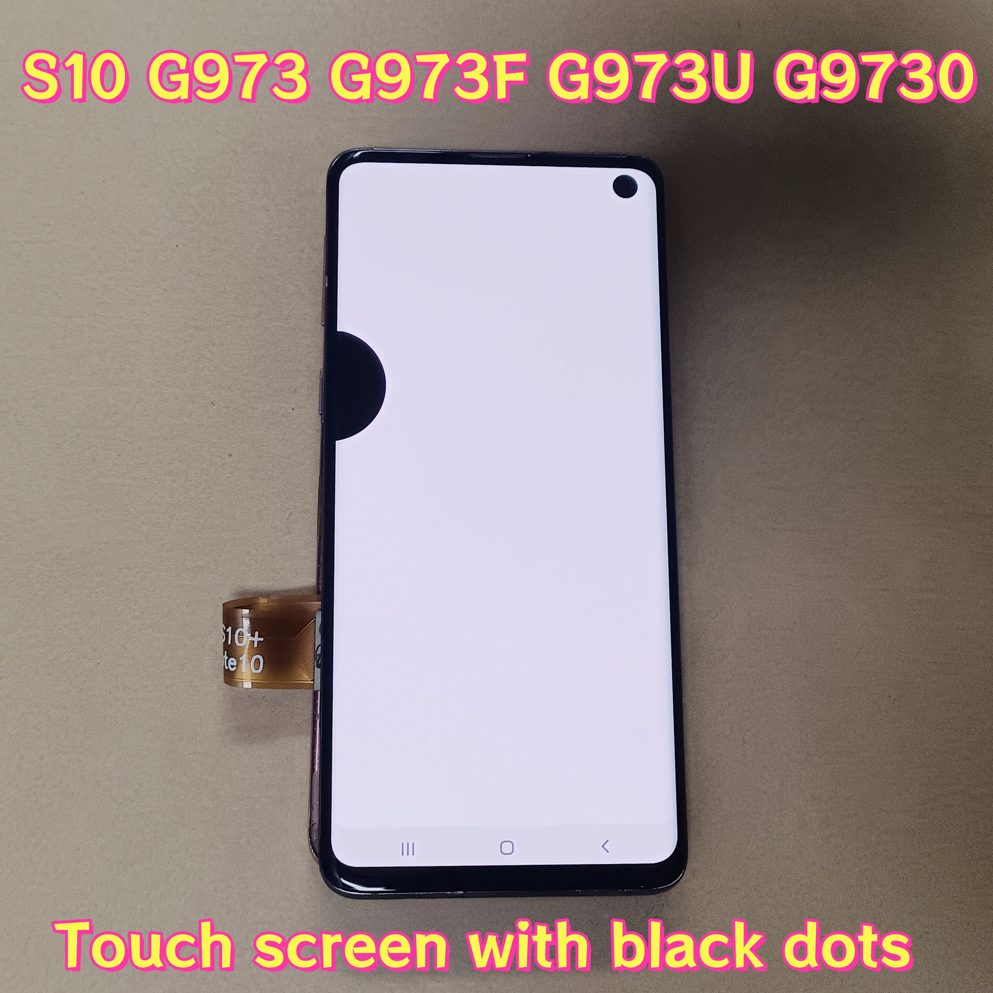 100% Tests AMOLED S10 G973 Screen For SAMSUNG Galaxy S10 G973U G973F Display LCD Touch Digitizer Assembly with Frame Replacement