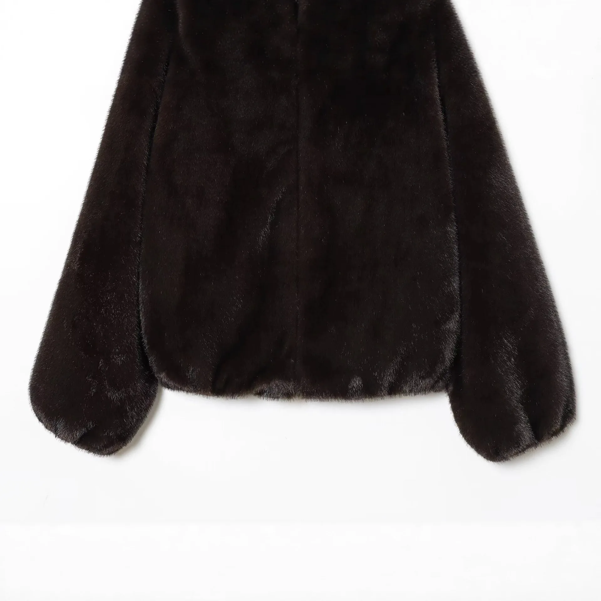 2025 Autumn and Winter New Women's Fashion Casual Fashion Versatile Round Collar Zipper Coat