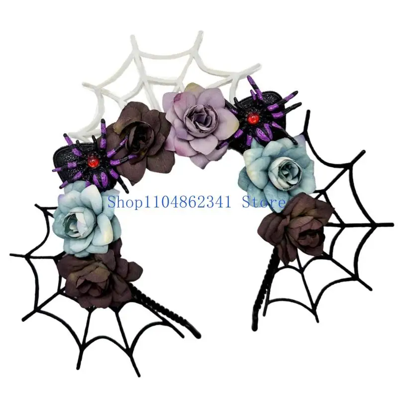 5asd Halloween-Spinnen-Fledermaus-Kopfbedeckung, Stirnbänder, elastisches Design, Abschlussball, Karneval, Kostümzubehör