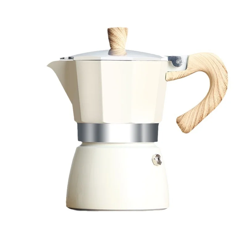 

Modern Italian Moka Pot Aluminum Coffee Pot Minimalist Italian Design Home Espresso Extraction Coffee Maker Set