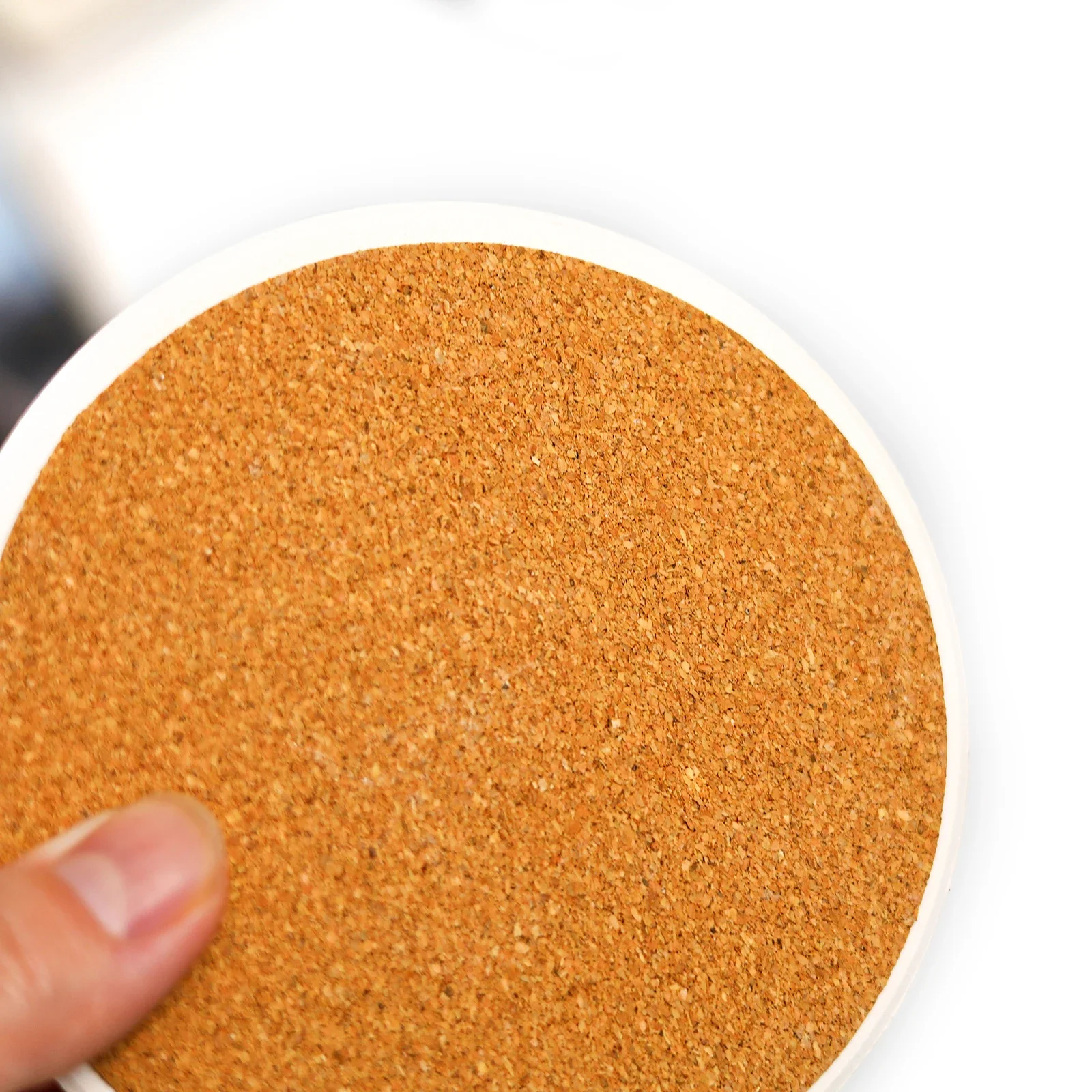 Round Coasters Ceramic Cat Cork Absorbent Insulated Table Protection Non-Slip Drinks Coffee Mat Kitchen Items Accessories