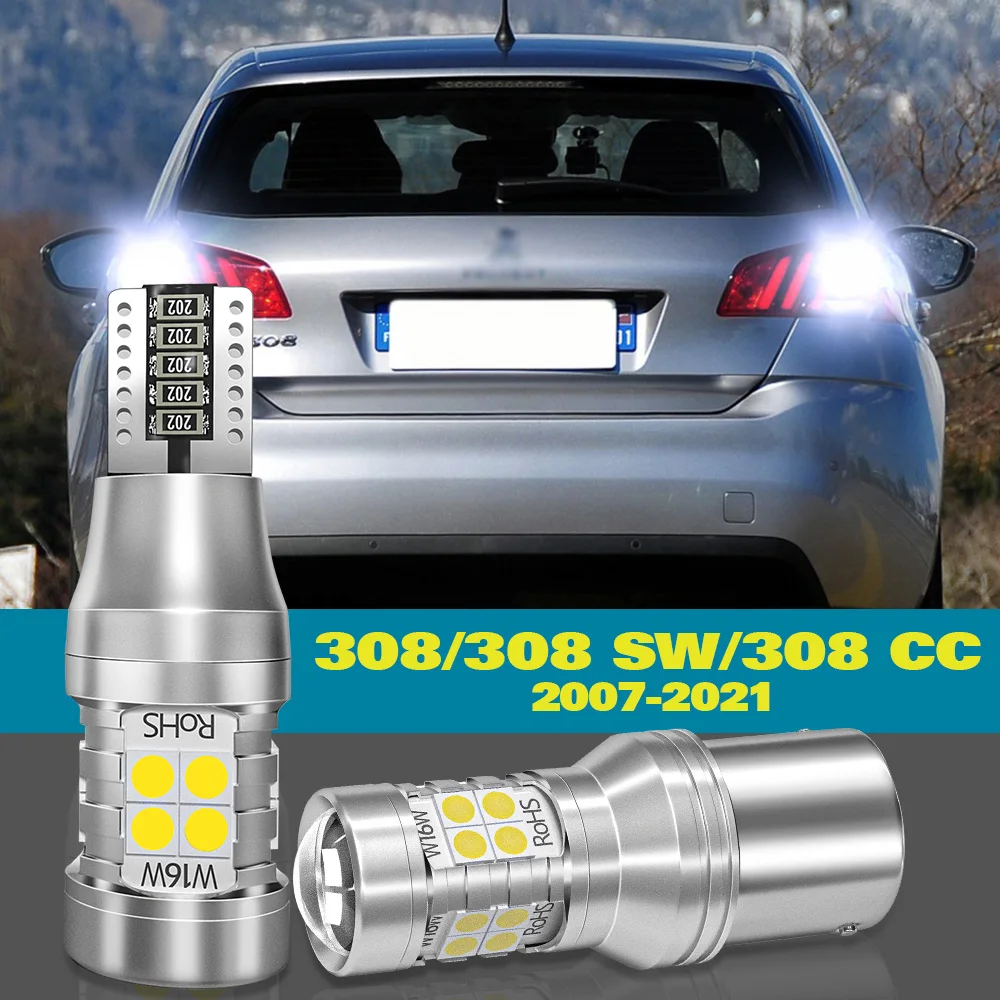 Reverse Light For Peugeot 308 SW I II 1 2 CC Accessories 2007-2021 2015 2016 2017 2018 2019 2020 2pcs LED Backup Back up Lamp