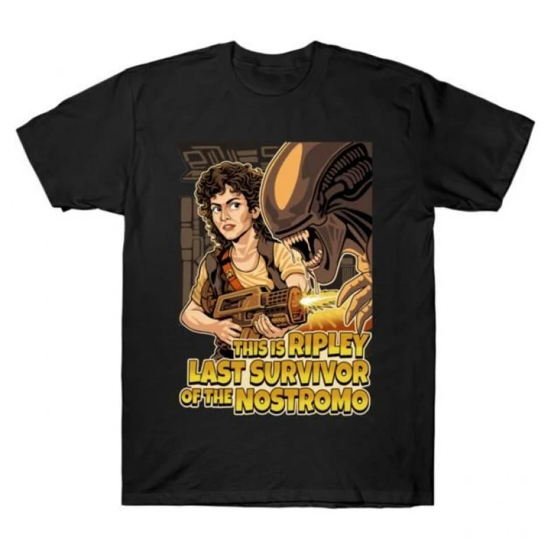 

Ripley 0412 Xenomorp Horror movie Weyland Sci-Fic Alien Gift T-Shirt 100% cotton Short Sleeve Graphic clothes All size tops