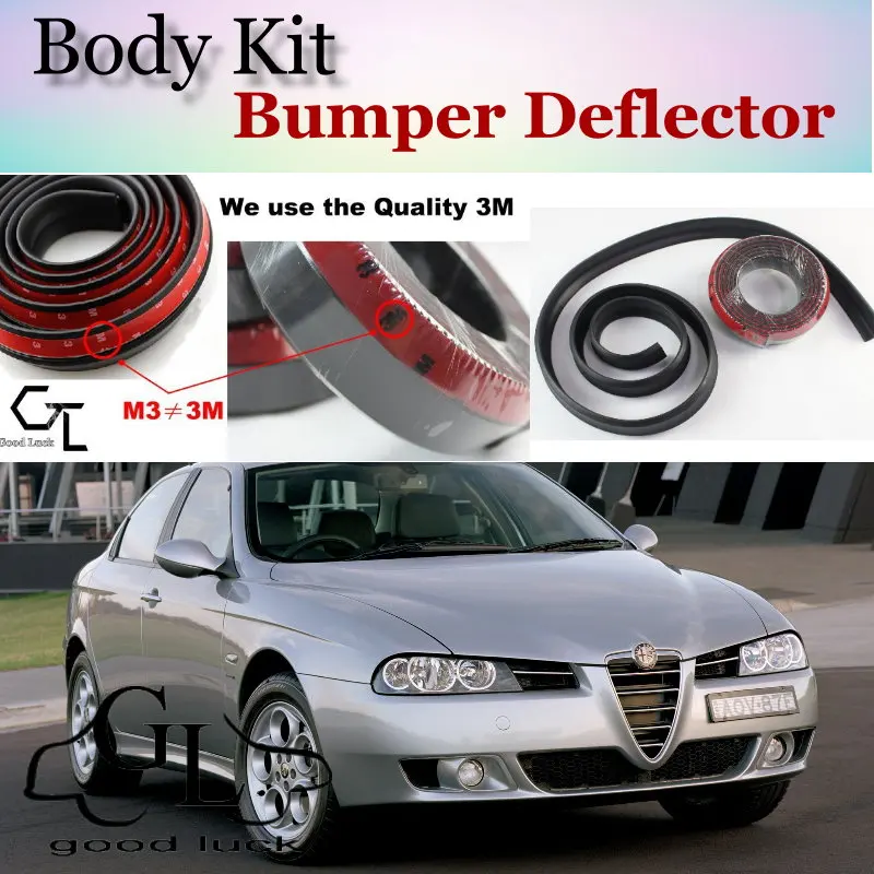 Bumper Lip Deflector Lips For Alfa Romeo 156 AR 1997~2007 Front Spoiler Skirt For TOPGEAR Friends Car Tuning / Body Kit / Strip