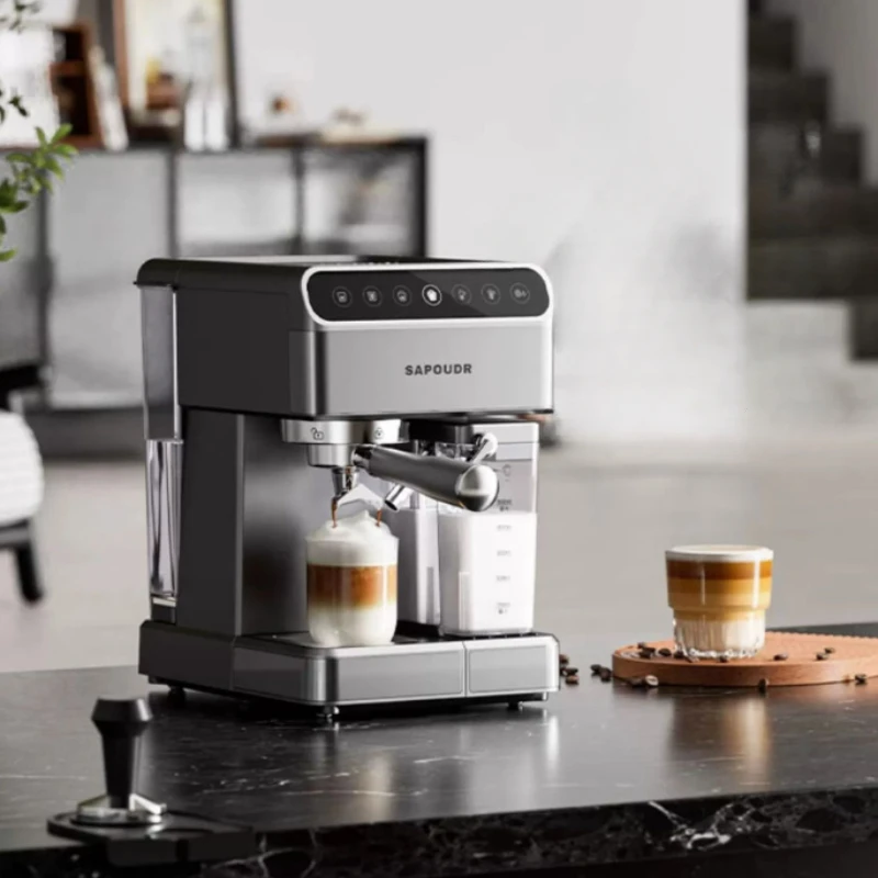 ماكينة قهوة اسبريسو منزلية شبه أوتوماتيكية ماكينة إسبريسو مزبد الحليب 20 بار ماكينة قهوة بخلاصة الضغط العالي
