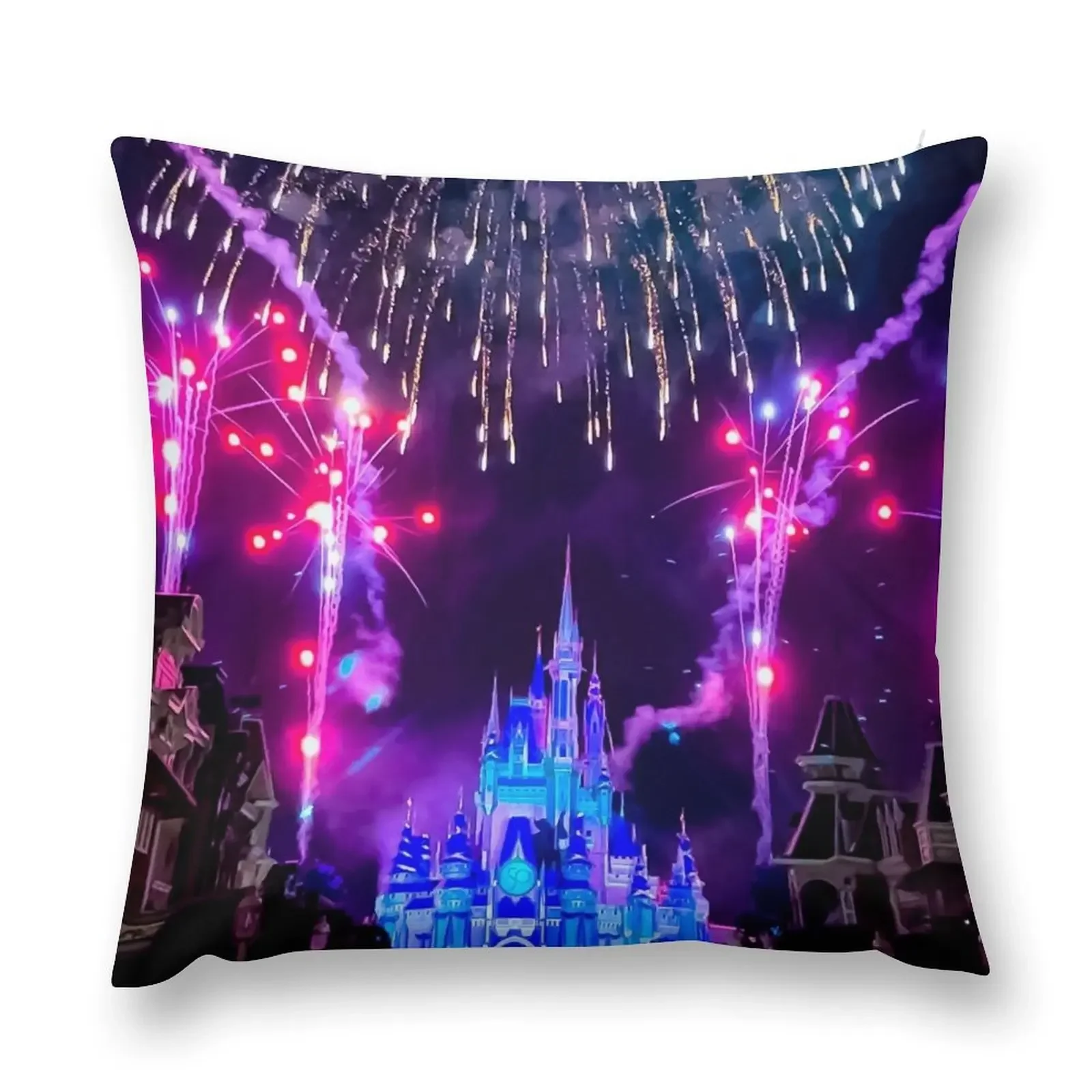 

Firework show at a Castle in Orlando Throw Pillow Couch Pillows Decorative Cushions For Living Room christmas supplies pillow