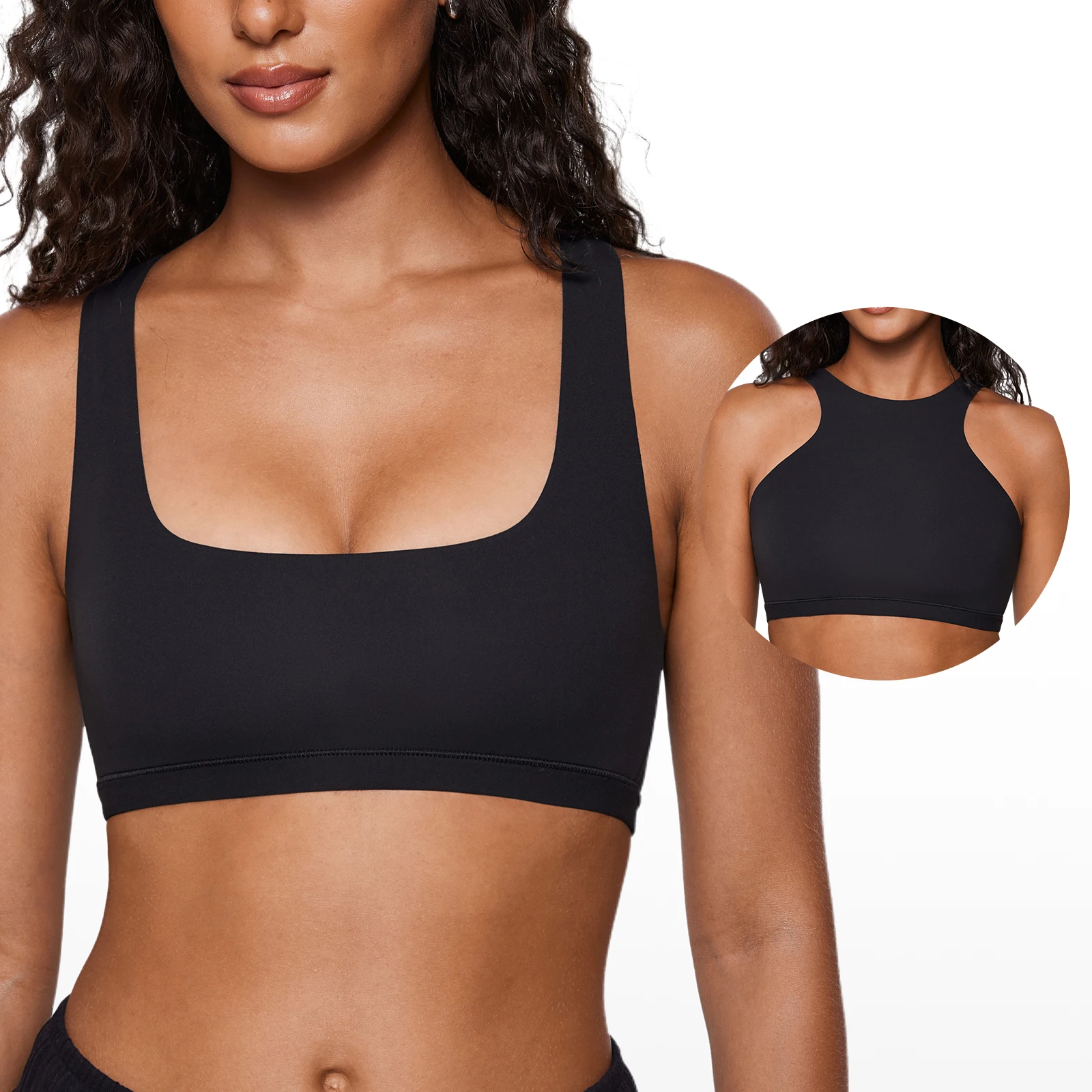 

Women's Soft Wireless Bra Unlined Comfortable Pullover Racerback Smooth Bralettes Two Way Wear