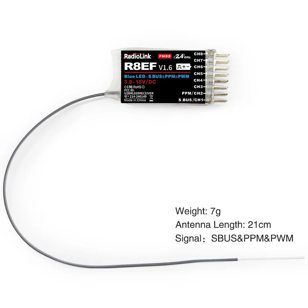Radiolink R8EF 2,4 Ghz 8 Kanäle RC Empfänger Unterstützung S-Bus/PPM/PWM Signal für 8CH T8FB t8S RC Sender RC Auto Boot Flugzeug – Detail 6