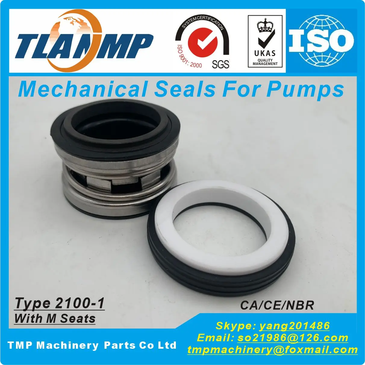 

2100-1-18 , TJ-0180-S , INT-0180-S , 2100S-18 , 2100-18 TLANMP Mechanical Seals (Shaft 18mm, Rotary Part work length L3=20mm)