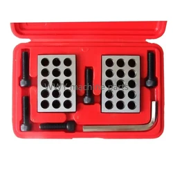 23 holes Precision 25-50-75mm Blocks with screws, parallel clamping block set, steel block 23 Holes 1-2-3