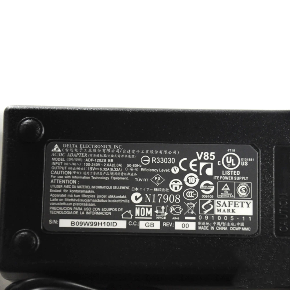 New Genuine Original 120W 19V 6.32A 5.5*1.7mm ADP-120ZB BB Laptop Adapter for Acer Aspire V3 V3-772 V3-772G Charger