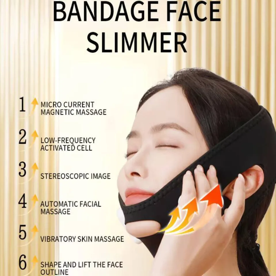 V-페이스 마이크로 전류 마사지기, EMS 뷰티 페이셜 기구, 주름 제거 턱 얼굴 슬리밍 도구, 마이크로 전류 슬리밍 페이스