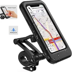 2023 Waterproof Motorcycle Bike Mobile Phone Holder Support Universal Bicycle 360° Swivel Adjustable Motorcycle Cellphone Holder