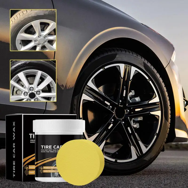 Bandenreiniger Wax 100g Automotive Wheel Shining Solution Bandenpoetsbenodigdheden Voertuigwas voor RV Truck Sedan Minivan