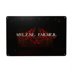 Retro Mylene Farmer Metal Sign Custom Tin Plaque Yard Man Cave Bar Decorative Art