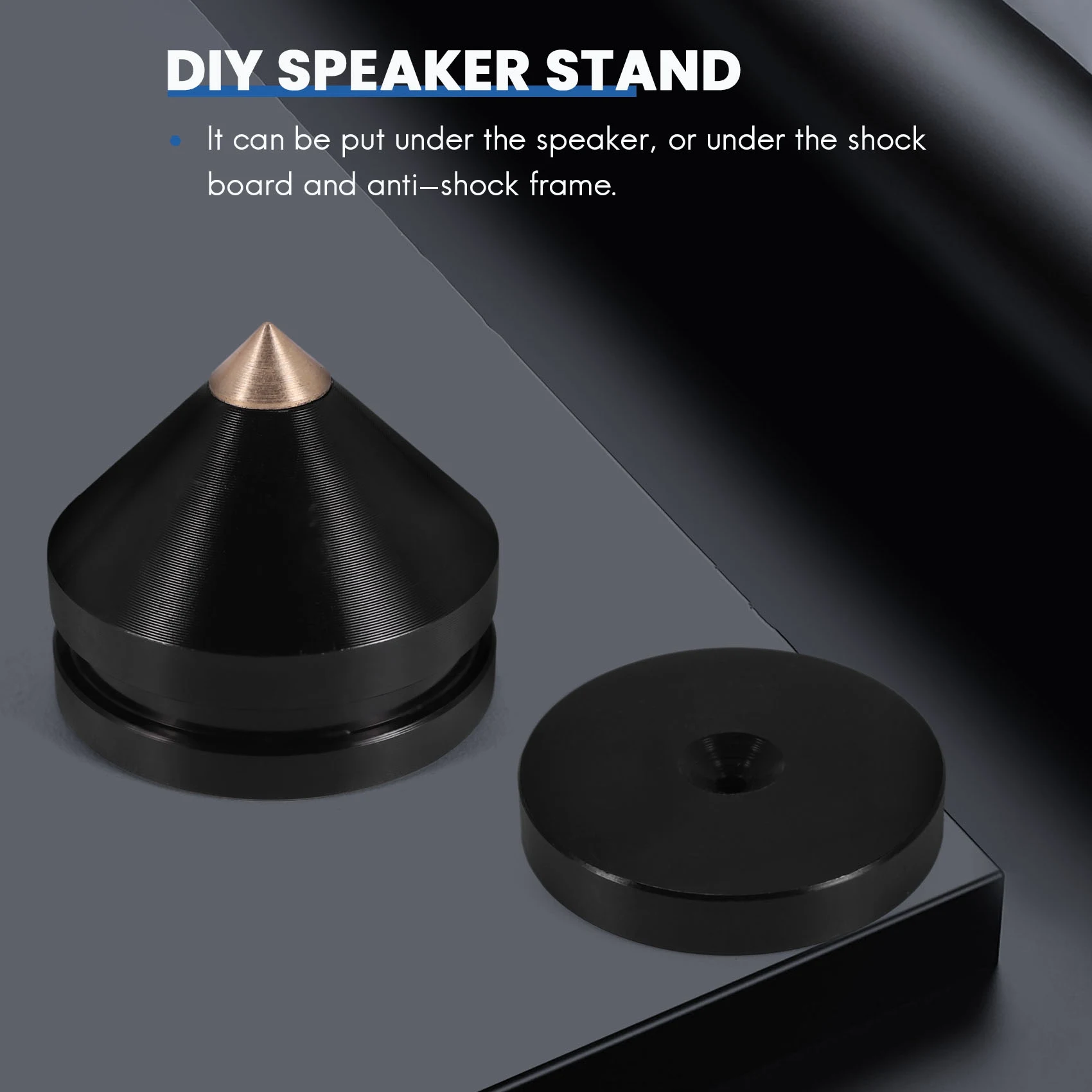 1 Sets Speaker Loudspeaker Spikes Stand Feets Audio Speaker Repair Parts Turntable DIY Speaker Stand Shock Pin Nails and Pads Ac