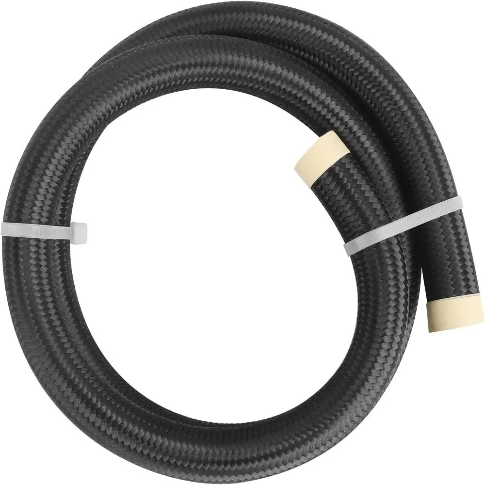 AN10 High Quality Black Nylon Braided Fuel Hose 1 Meter - AN -10 (14mm)