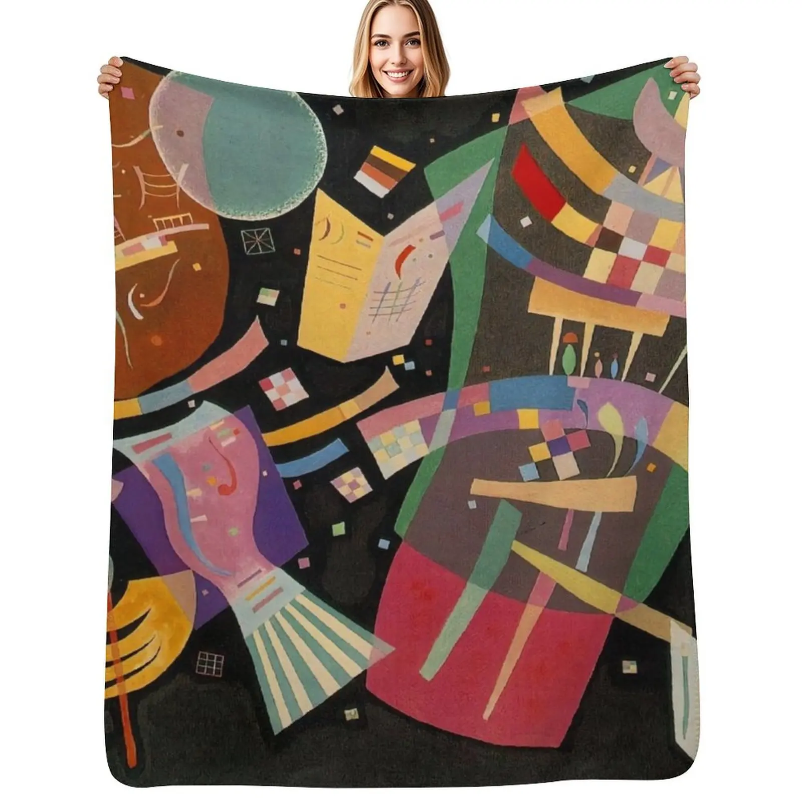 Wassily Kandinsky Throw Blanket Decorative Sofas Decorative Beds Bed Fashionable Flannels funny gift decorative Blankets