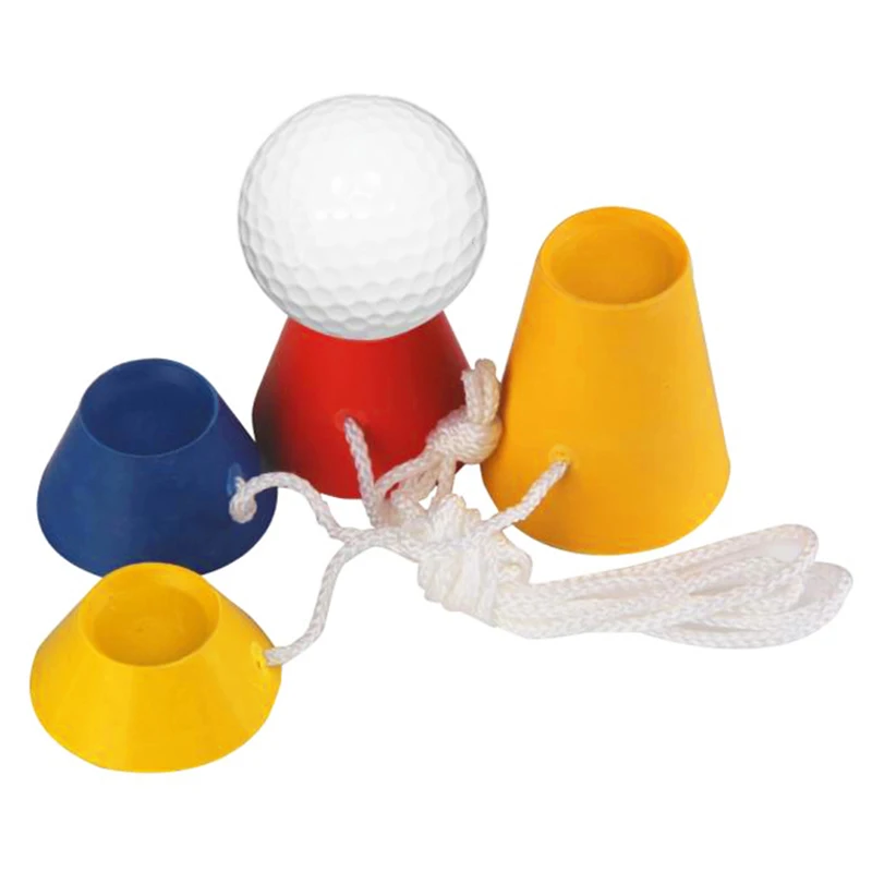 4 In 1 Golf Rubber Tees Winter Tee Set 33Mm Golf Training Duurzame Zachte Kussen Rubber Kits Met Touw Voor Golfer Nieuwe Golf Tee